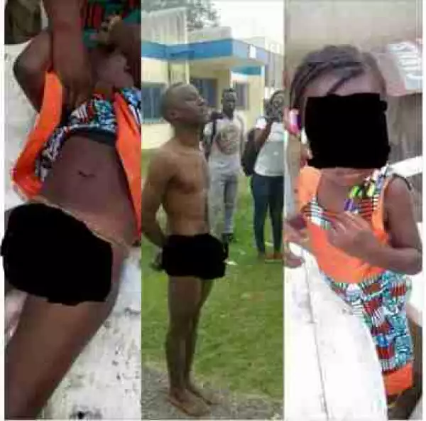 Young Man Paraded Unclad For Raping 5-Year-Old Girl (Photo)